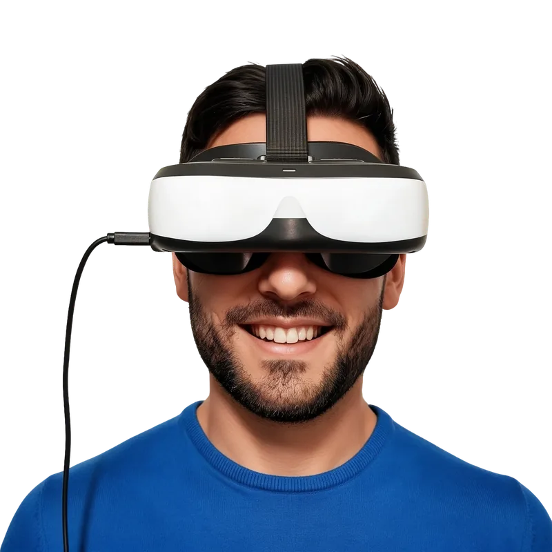 Model wearing the VUEHMD 6360P front view